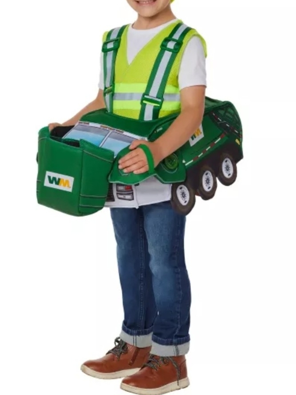 Waste Management Green Garbage Truck Costume An Vest One Size Child
